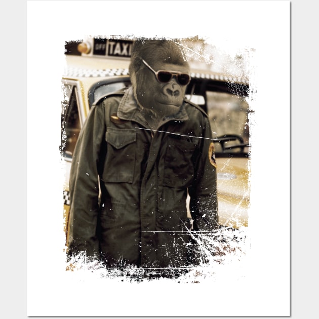 Gorilla taxi driver Wall Art by spicytees